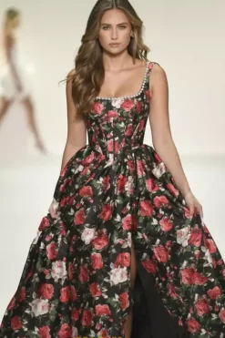 Sweet Sixteen|Pageant^Sherri Hill A Line Floral Long Dress 57725