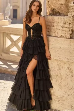 Long Dresses|Plus Sized Dresses^Sherri Hill A Line Sequins Open Back Dress 57417