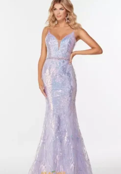 Fitted|Long Dresses^Alyce Paris 61090 Light Orchid