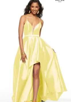 A Line|Long Dresses^Alyce Paris 60394 Yellow