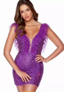 Short Dresses|Short Homecoming Dresses^Alyce Paris 4669 Bright Purple