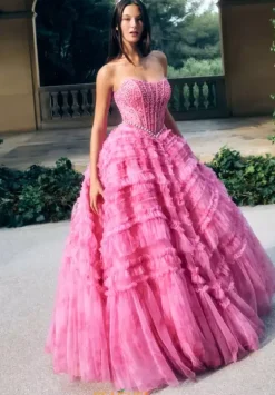 Long Dresses|Plus Sized Dresses^Alyce Paris 61981 Bubblegum