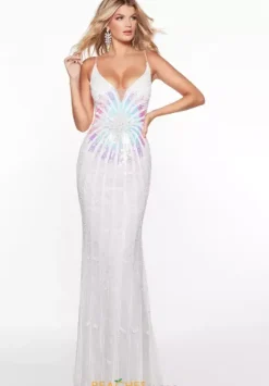 Fitted|Long Dresses^Alyce Paris 61401 Diamond White