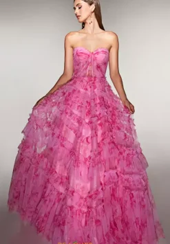 Long Dresses|Plus Sized Dresses^Alyce Paris 62164 Bubblegum