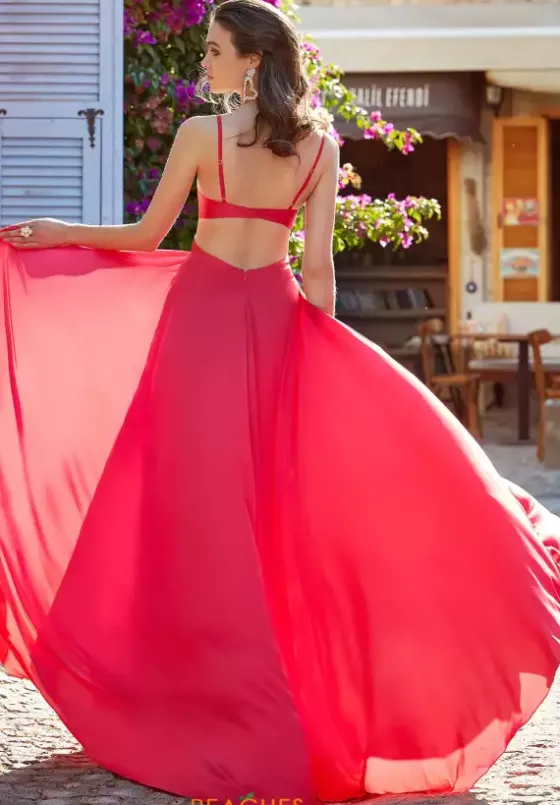 A Line|Long Dresses^Alyce Paris 61140 Hot Pink