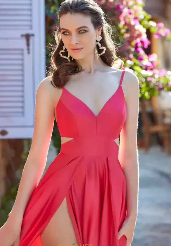 A Line|Long Dresses^Alyce Paris 61140 Hot Pink