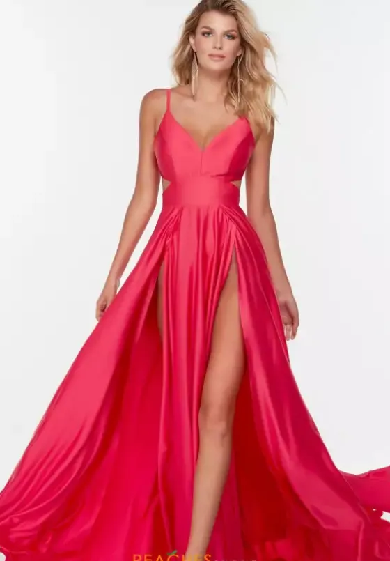 A Line|Long Dresses^Alyce Paris 61140 Hot Pink