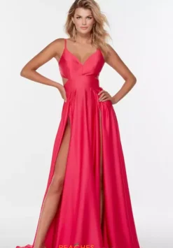 A Line|Long Dresses^Alyce Paris 61140 Hot Pink