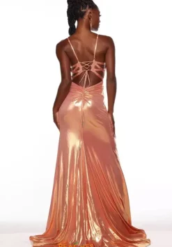 Fitted|Long Dresses^Alyce Paris 61430 Coral/Gold
