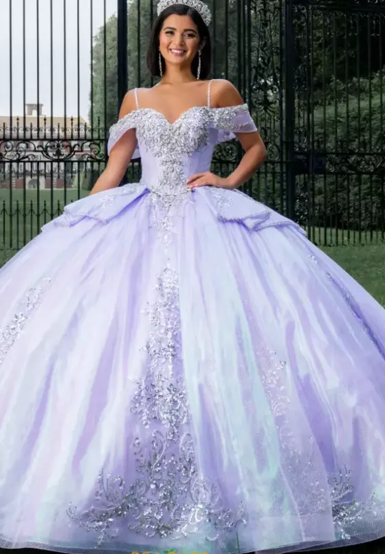 Plus Sized Quince Dresses|Sweet Sixteen^Amabella Q1039 Iridescent Lilac