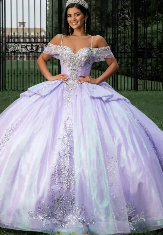 Plus Sized Quince Dresses|Sweet Sixteen^Amabella Q1039 Iridescent Lilac