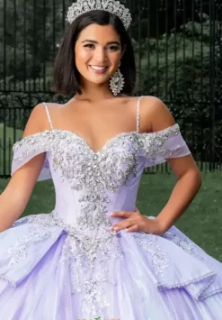 Plus Sized Quince Dresses|Sweet Sixteen^Amabella Q1039 Iridescent Lilac