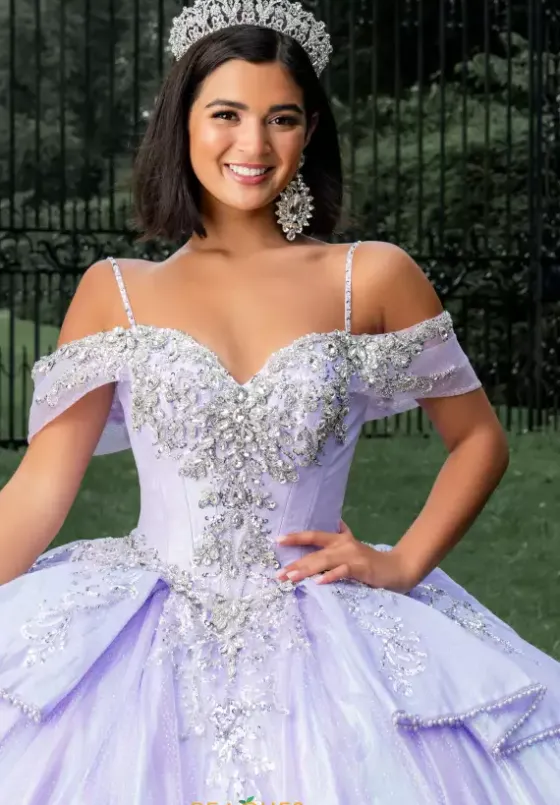 Plus Sized Quince Dresses|Sweet Sixteen^Amabella Q1039 Iridescent Lilac