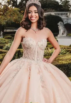 Sweet Sixteen|Plus Sized Quince Dresses^Amabella Q1003 Champagne