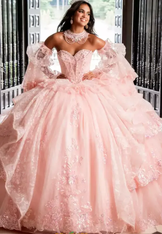 Sweet Sixteen|Quince Dresses With Sleeves^Amabella Q1022