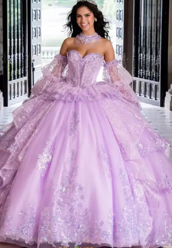 Sweet Sixteen|Quince Dresses With Sleeves^Amabella Q1022