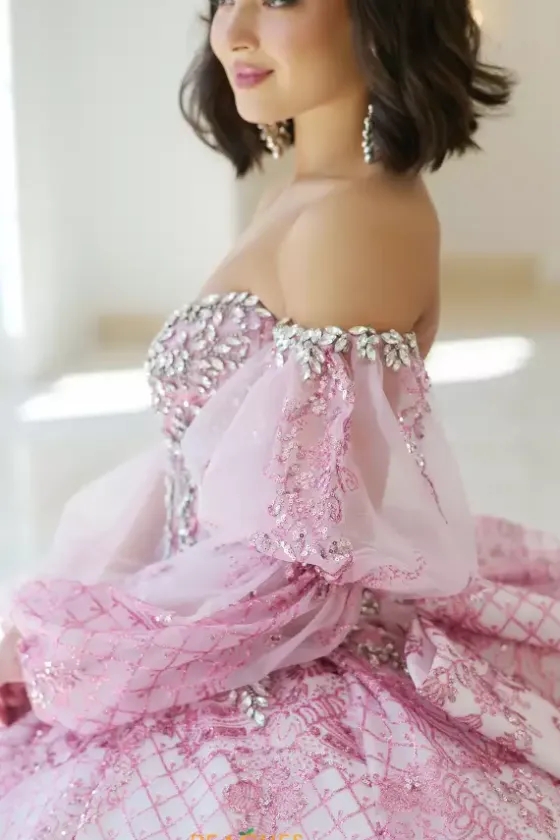 Sweet Sixteen|Quince Dresses With Sleeves^Amabella Q1059