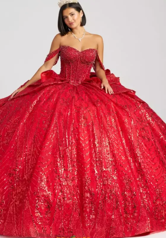 Sweet Sixteen|Plus Sized Quince Dresses^Amabella Q1092 Red