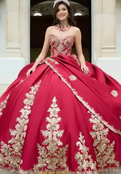 Quince Dresses With Sleeves|Plus Sized Quince Dresses^Amabella QA152