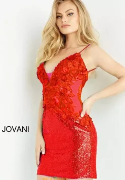 Short Homecoming Dresses|Pageant^Jovani Applique Beaded Short Dress 07668