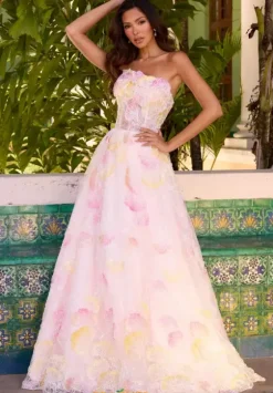 Sweet Sixteen|Plus Sized Dresses^Ava Presley 47193 Pink Multi