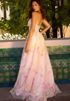 Sweet Sixteen|Plus Sized Dresses^Ava Presley 47193 Pink Multi