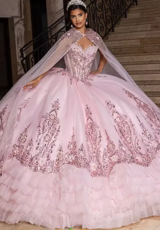 Sweet Sixteen^Rachel Allan Quince Cape only. Dress sold seperately.