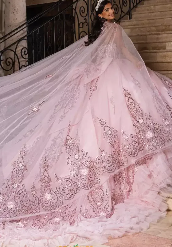 Sweet Sixteen^Rachel Allan Quince Cape only. Dress sold seperately.