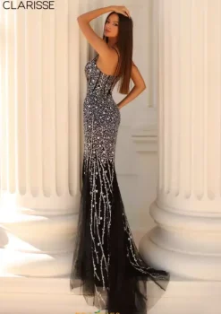 Fitted|Long Dresses^Clarisse 810469 Black/Silver