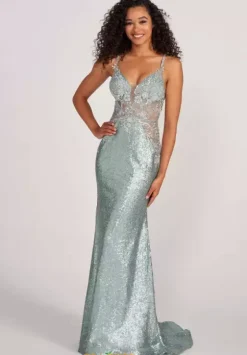 Fitted|Long Dresses^Colette CL2061 Sage