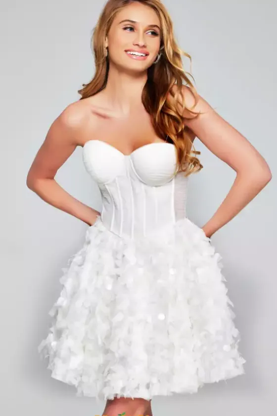 Bat Mitzvah|8Th Grade Dance^Jovani Corset Strapless Short Dress 38248