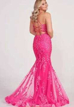 Fitted|Long Dresses^Ellie Wilde EW34090 Magenta