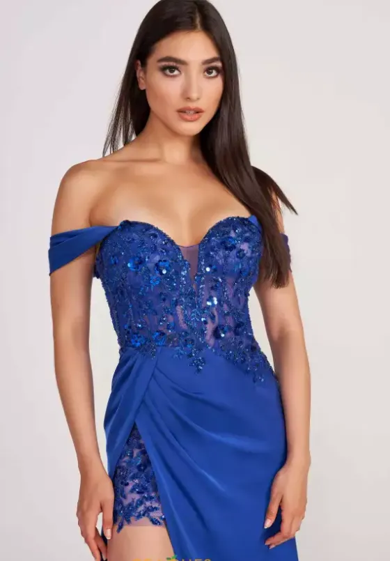 Long Homecoming Dresses|Fitted^Ellie Wilde EW34043 Royal Blue