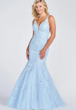 Mermaid|Plus Size^Ellie Wilde EW122034 Light Blue