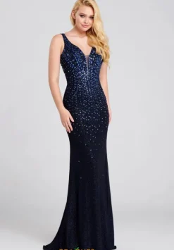 Fitted|Long Dresses^Ellie Wilde EW120100 Blackberry