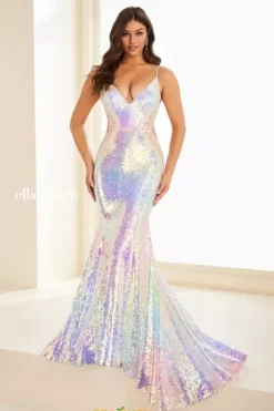 Short Dresses|Fitted^Ellie Wilde EW37220 Cotton Candy