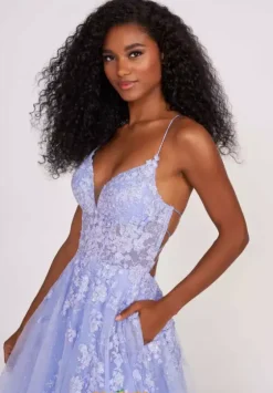 Long Dresses|Military Ball^Ellie Wilde EW34053 Periwinkle