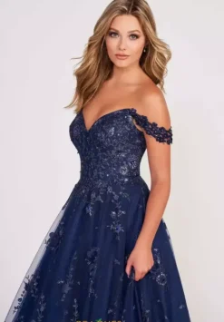 Long Dresses|Military Ball^Ellie Wilde EW34113 Navy Blue