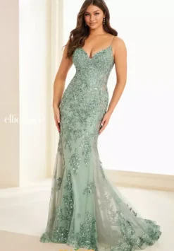 Fitted|Long Dresses^Ellie Wilde EW37222