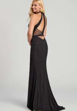 Fitted|Long Dresses^Ellie Wilde EW120035 Navy Blue