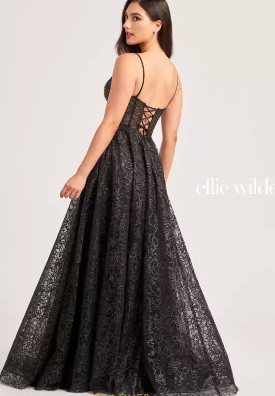 Ball Gowns|A Line^Ellie Wilde EW35216 Black
