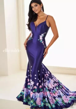 Fitted|Long Dresses^Ellie Wilde EW37000