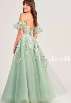 Long Dresses|Plus Sized Dresses^Ellie Wilde EW35205 Ice Blue