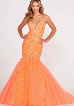 Mermaid|Long Dresses^Ellie Wilde EW34011 Orange
