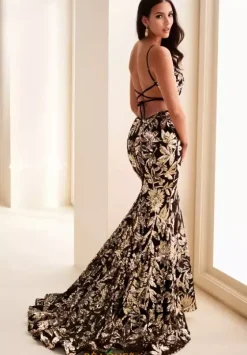 Fitted|Long Dresses^Ellie Wilde EW37049