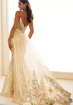 Wedding Guest|Pageant^Ellie Wilde EW36075 Gold