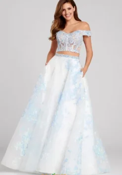 Bat Mitzvah|Long Dresses^Ellie Wilde EW120065 Light Blue/Multi