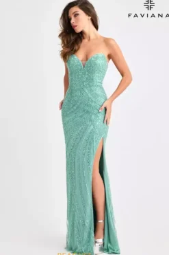 Fitted|Long Dresses^Faviana 11408