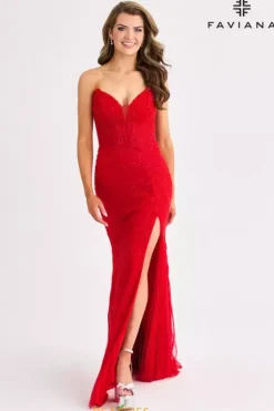 Fitted|Long Dresses^Faviana 11410