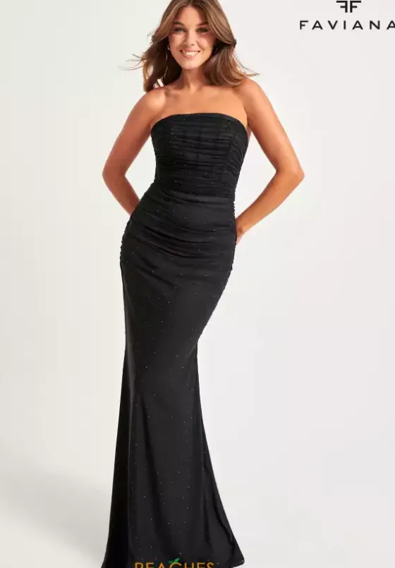 Fitted|Long Dresses^Faviana 11040